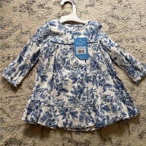 Ruffle Butts Blue and White Floral Dress